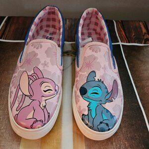 Women's Disney Stitch Low Top Slip On Sneaker, Size 8.5